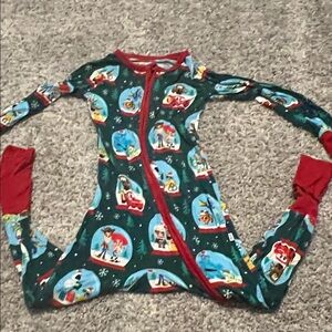 Little Sleepies christmas Disney pajama size 3Τ